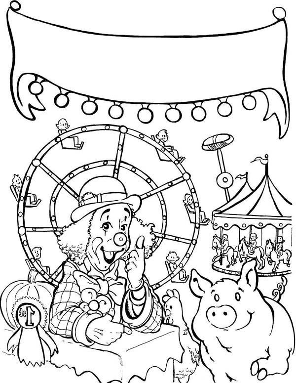 600x775 Free Fair Coloring Pages State Fair Carnival Coloring Pages Best
