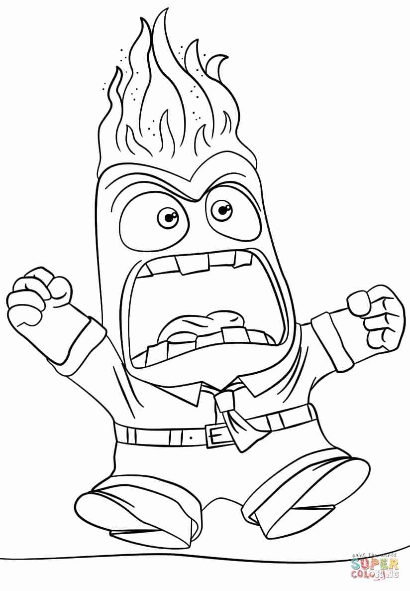 824x1186 Inside Out Anger Coloring Page Free Printable Pages Fair Color