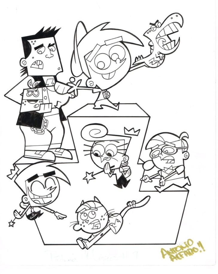 728x914 Fairly Odd Parents Coloring Pages Coloring Pages Kids