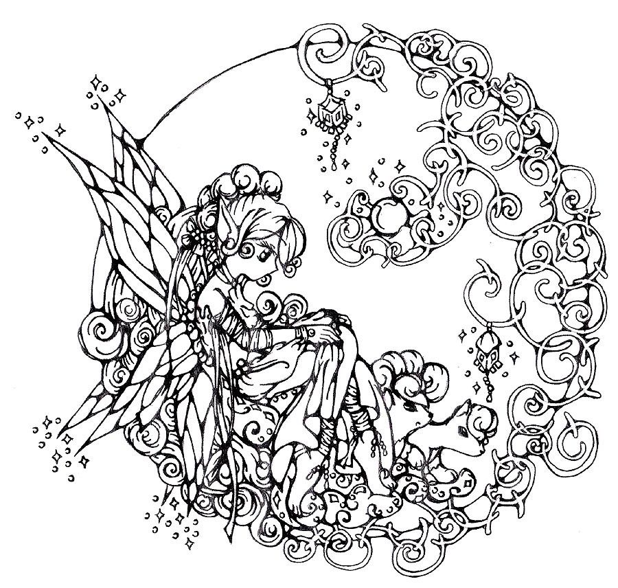 900x856 Adult Printable Coloring Pages Fairy Coloring Book