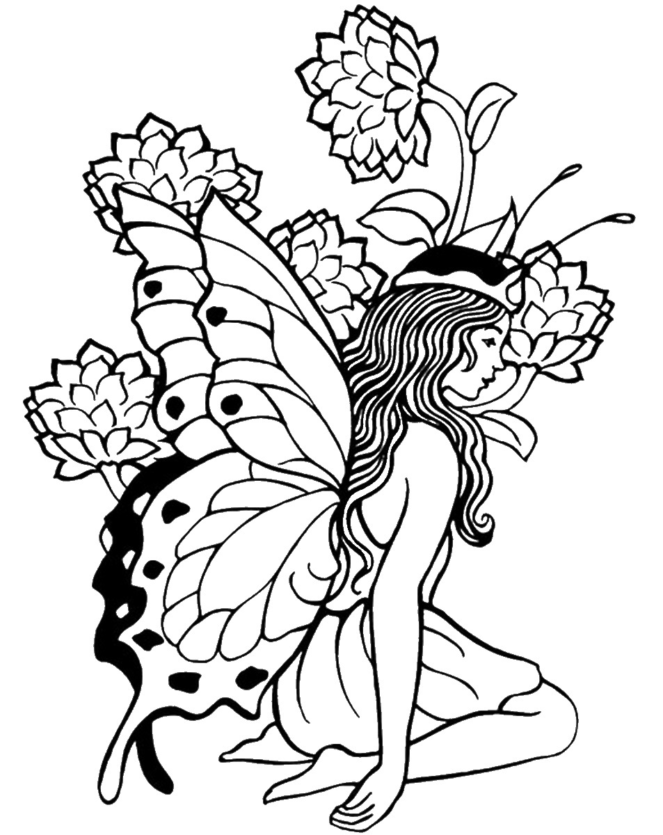 953x1200 Fairy Coloring Pages