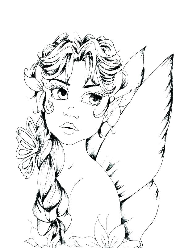 570x806 New Free Printable Fairy Coloring Pages With Additional