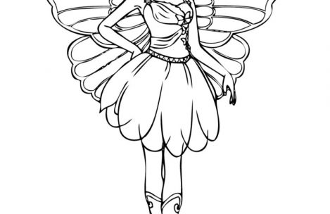 469x304 Barbie Fairy Coloring Pages For Girls Just Colorings