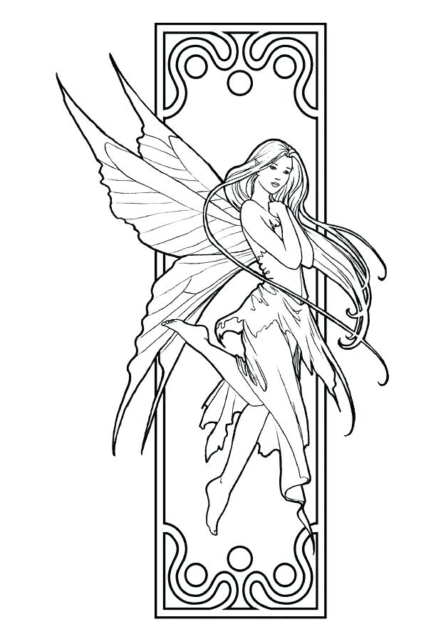 605x876 Printable Coloring Pages Of Fairies