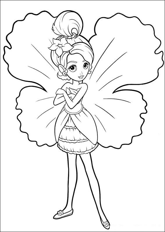567x794 Pretty Fairy Coloring Pages
