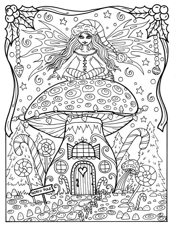 570x738 Best Fantasy Coloring Pages For Adults Images