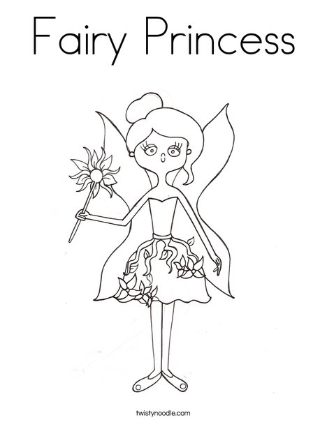 468x605 Fairy Princess Coloring Page