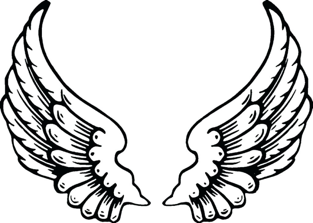 1024x730 Angel Wings Coloring Pages Free Angel Wings Printable Fairy Wings