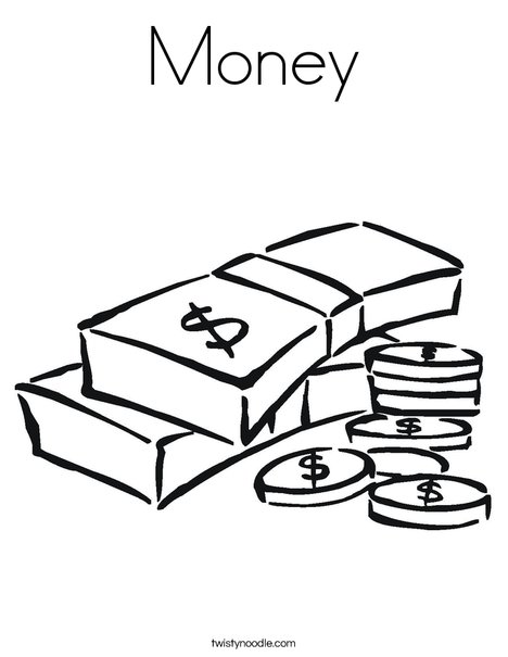 468x605 Money Coloring Page