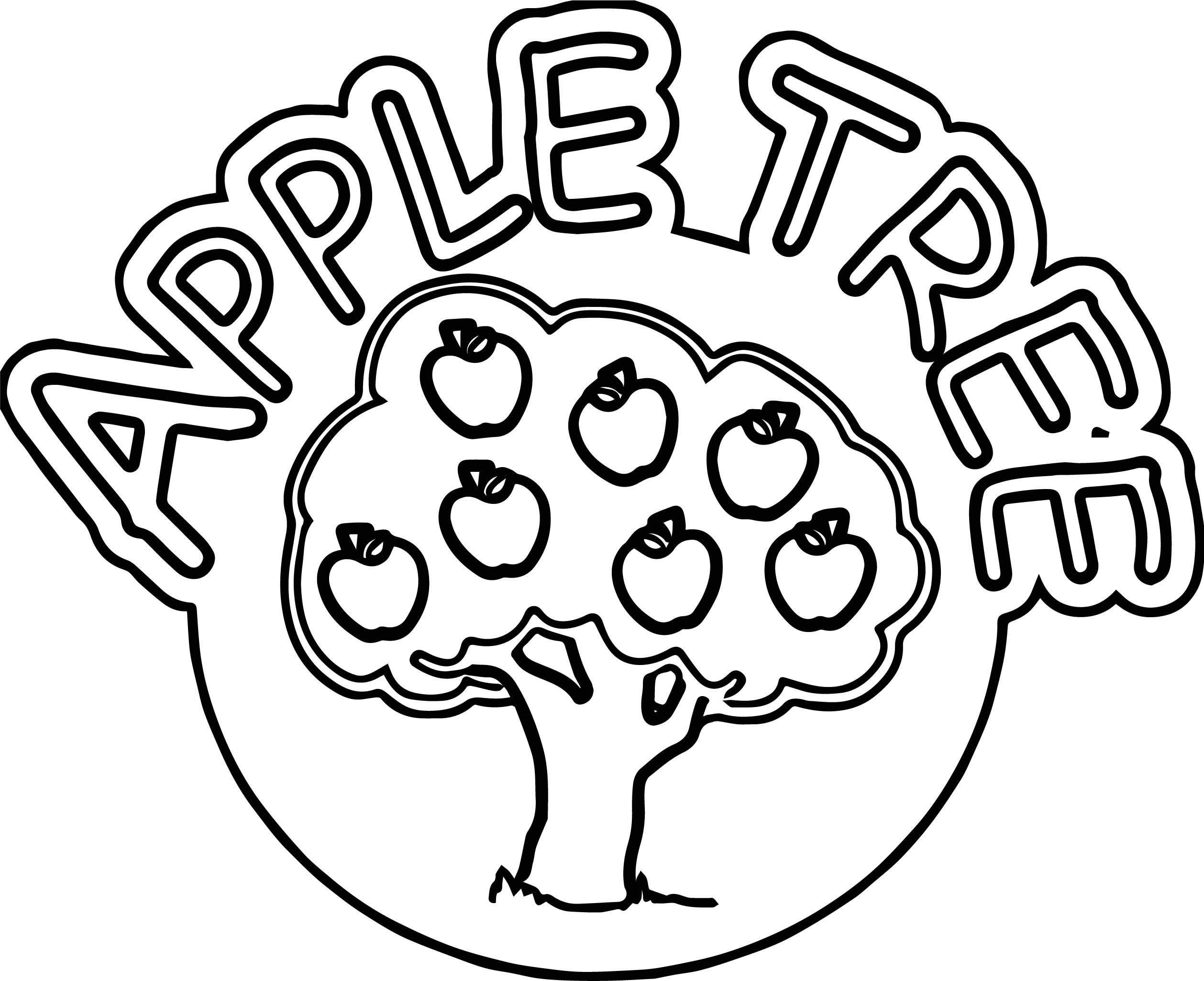 2517x2052 New Trees Leaves Apples Fall Apple Tree Coloring Pages For Kids