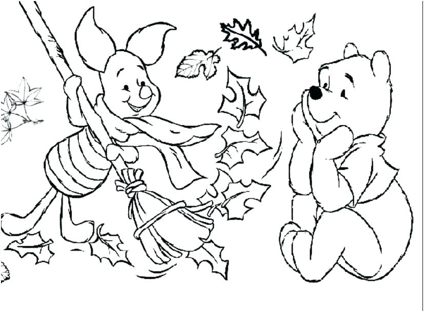 827x609 Fall Coloring Pages For Preschoolers