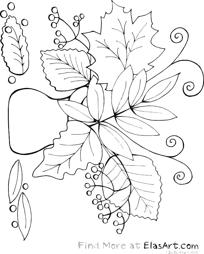 675x840 Fall Leaves Coloring Pages For Kindergarten