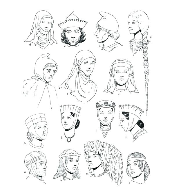 600x651 Summer Clothes Coloring Pages Middle Ages Clothing Coloring Page