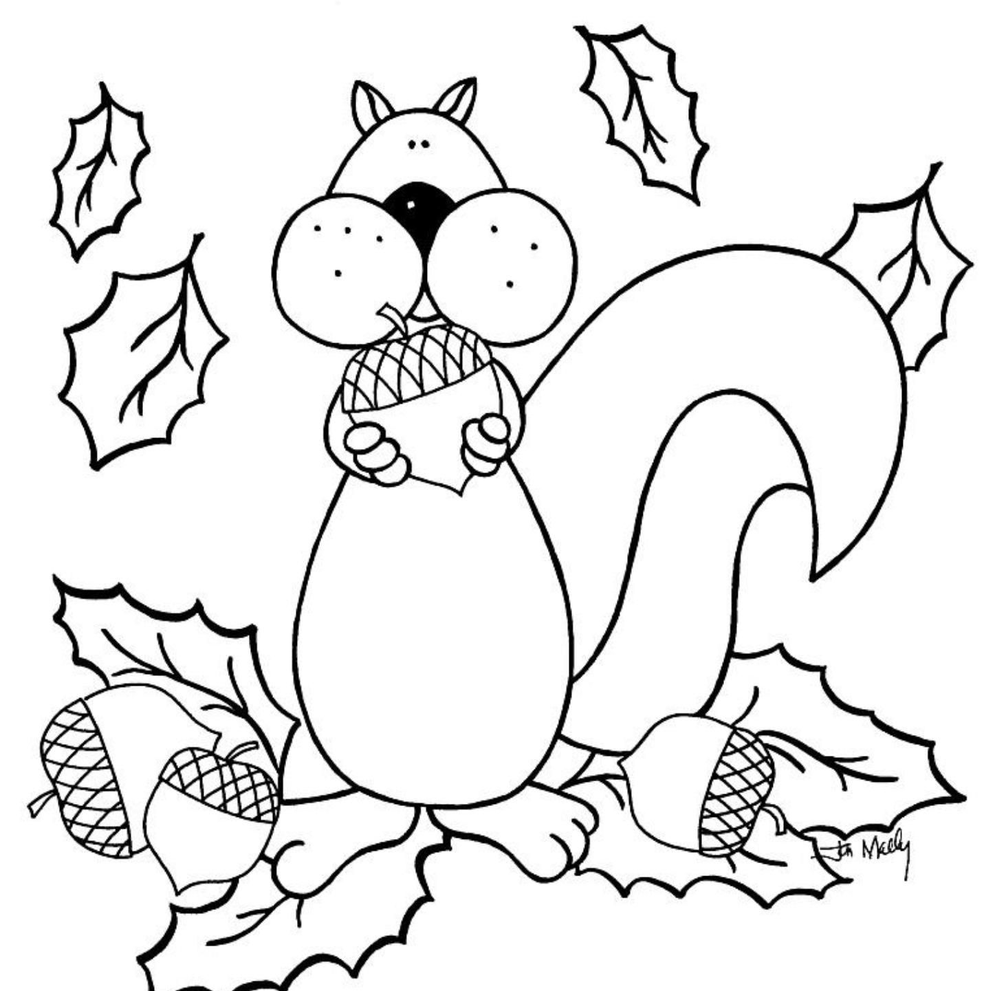 1450x1441 Special Fall Coloring Sheets For Kindergarten