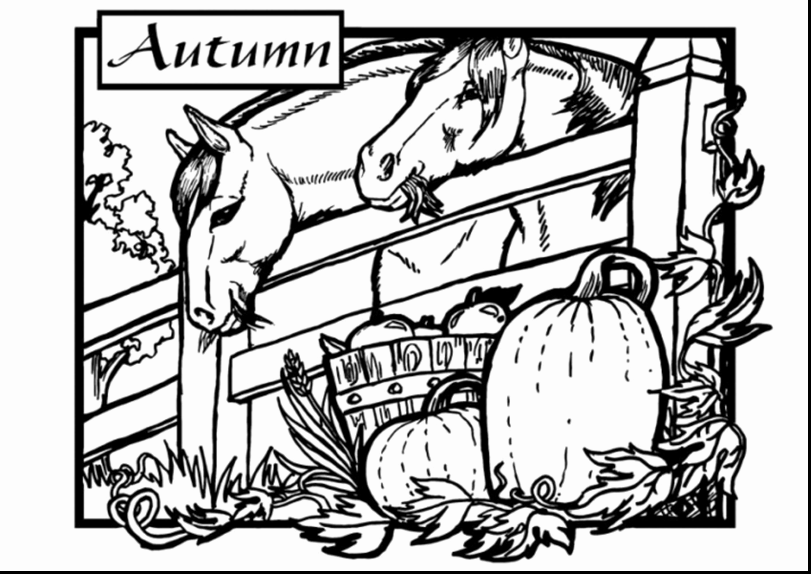 2805x1985 Printable Fall Coloring Pages Picture Highest Clarity Free Harvest