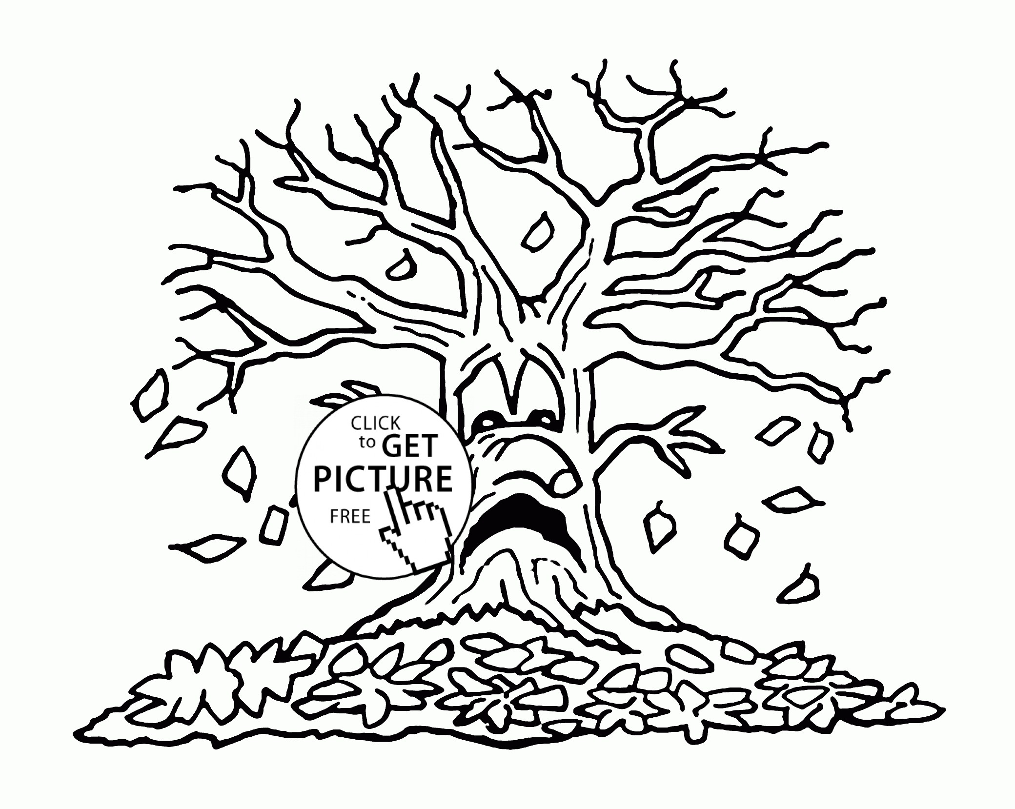 2080x1658 Falling Leaves Coloring Page Leaf Pages For Kindergarten Sheet