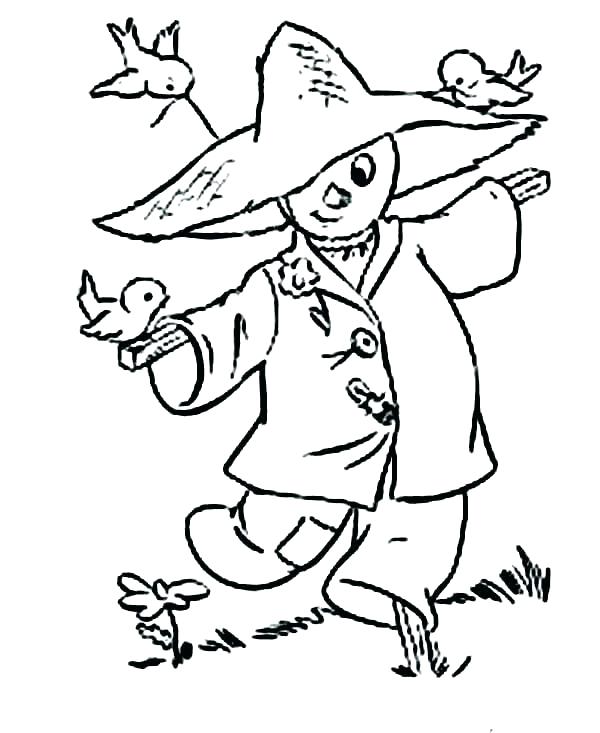 600x733 Scarecrow Color Pages Scarecrow Coloring Pages Free Scarecrow