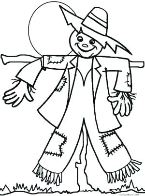 300x405 Scarecrow Coloring Pages
