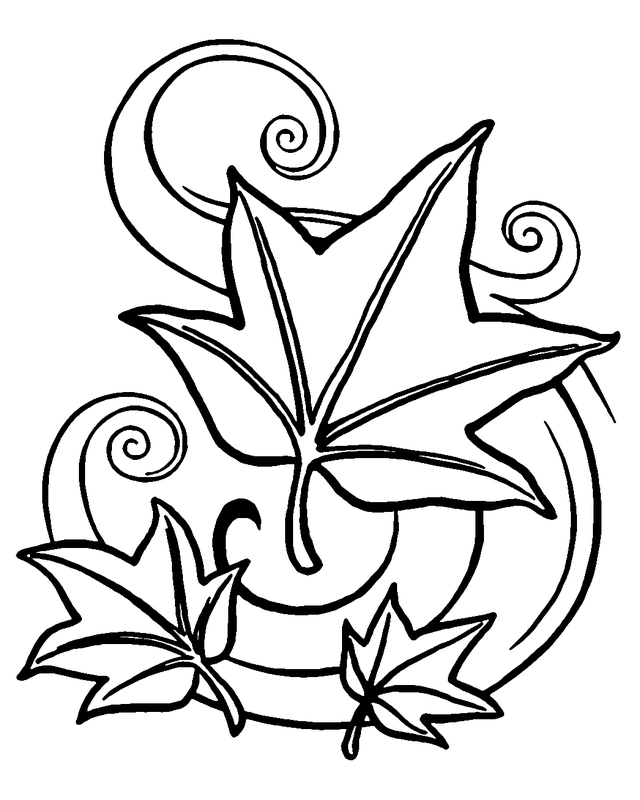 640x800 Fall Coloring Pages