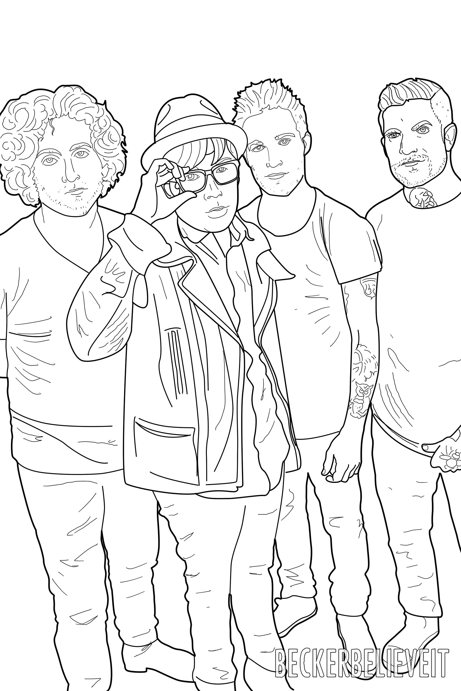 1800x2700 Here The Twenty E Pilots Fall Out Boy All Time Low Coloring