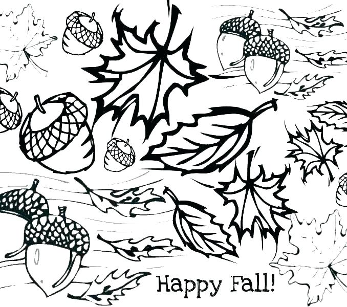 678x600 Autumn Coloring Pages Printable