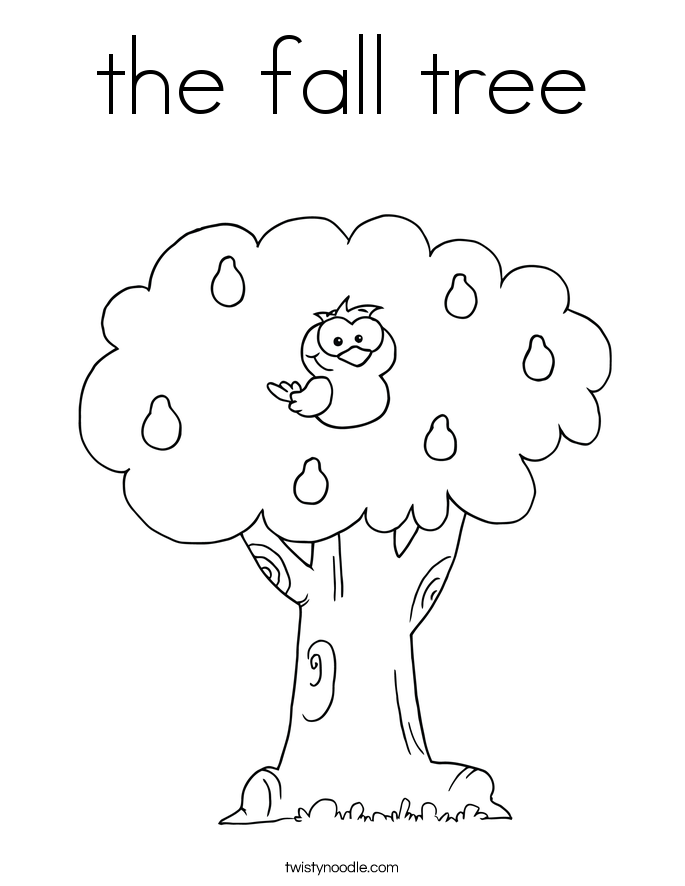 685x886 The Fall Tree Coloring Page
