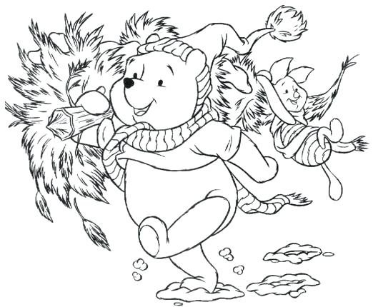 522x430 Free Printable Winnie Pooh Christmas Coloring Pages My Family Fun