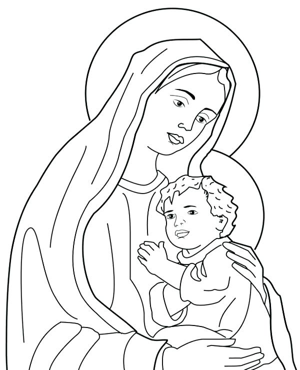 600x740 Holy Family Coloring Page And The Holy Family Coloring Page Holy