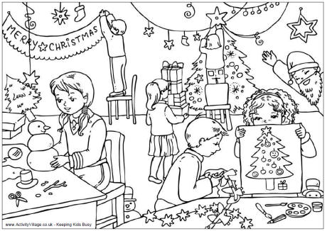 460x326 Christmas Colouring Pages