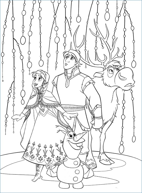 556x759 Christmas Tree And The Family Christmas Coloring Page