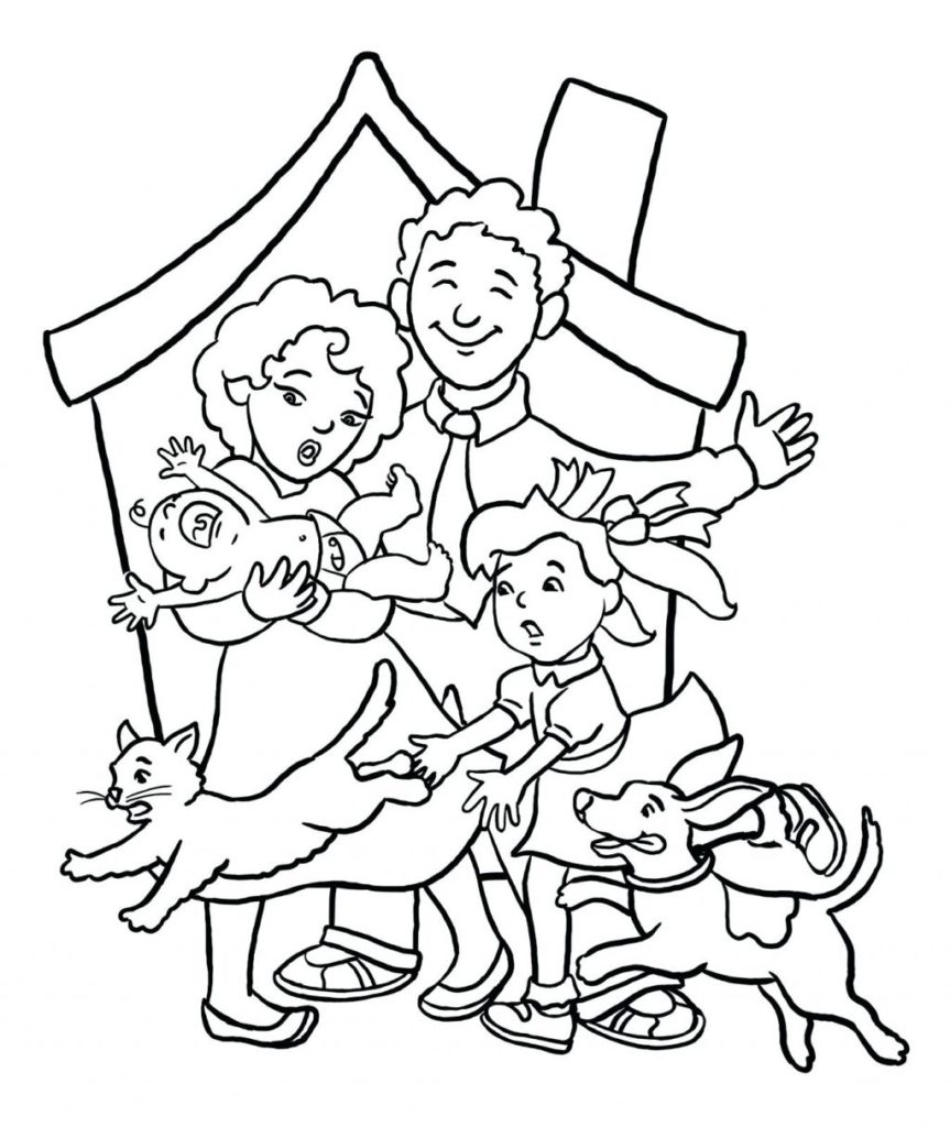 863x1024 Family Coloring Page More From My Site Constructions Pages Members