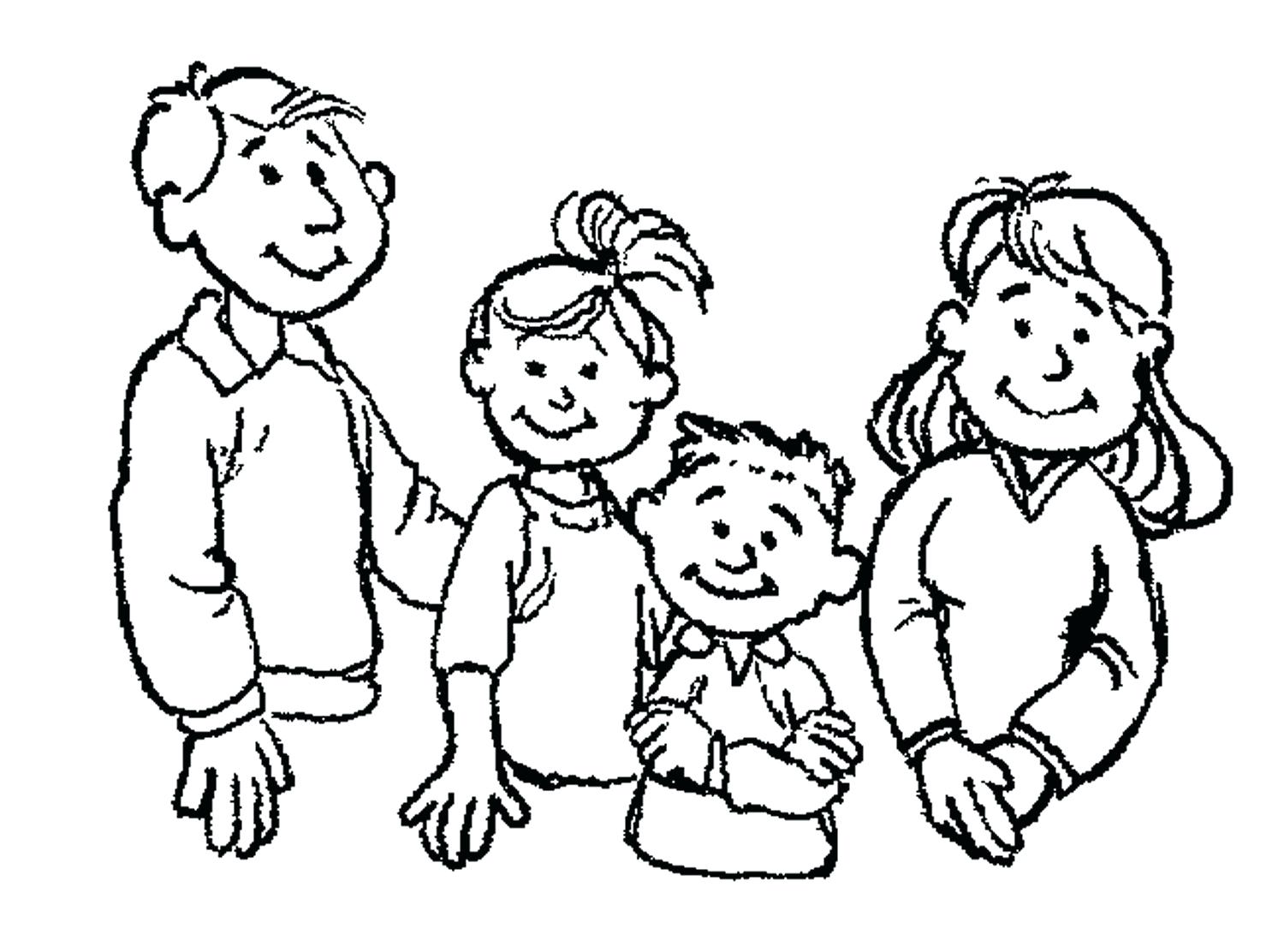 1500x1112 Family Coloring Pages