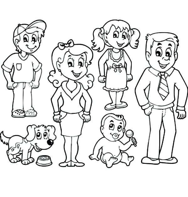 Family Coloring Pages at GetDrawings | Free download