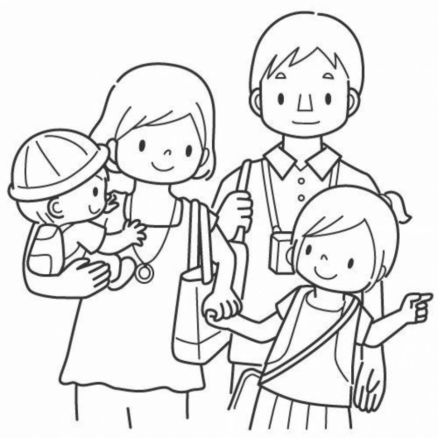869x869 Family Coloring Pages Image High Resolution Printable Guy Book