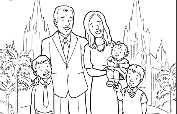 600x389 Family Members Coloring Pages, Family Family Members Colouring
