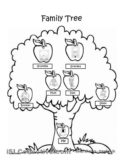 400x517 My Family Coloring Pages For Preschoolers Awesome Family Tree