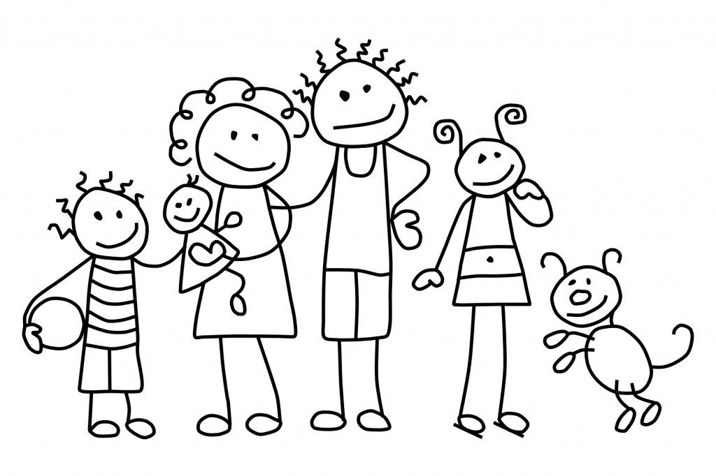 1024x682 Family Coloring Pages For Kids Awesome Family Coloring Page