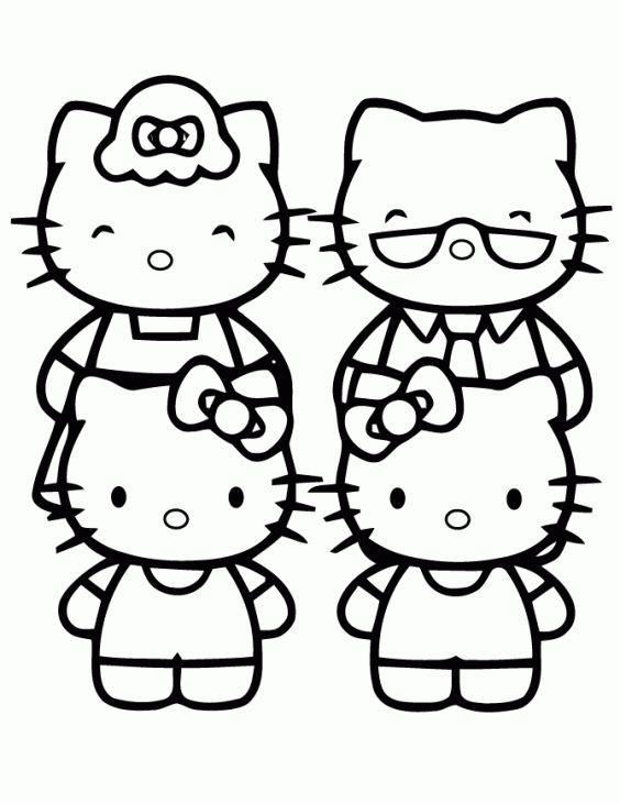 564x730 Hello Kitty Family Coloring Page Free Printable Fun Coloring