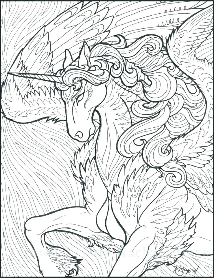 740x960 Unicorn Family Coloring