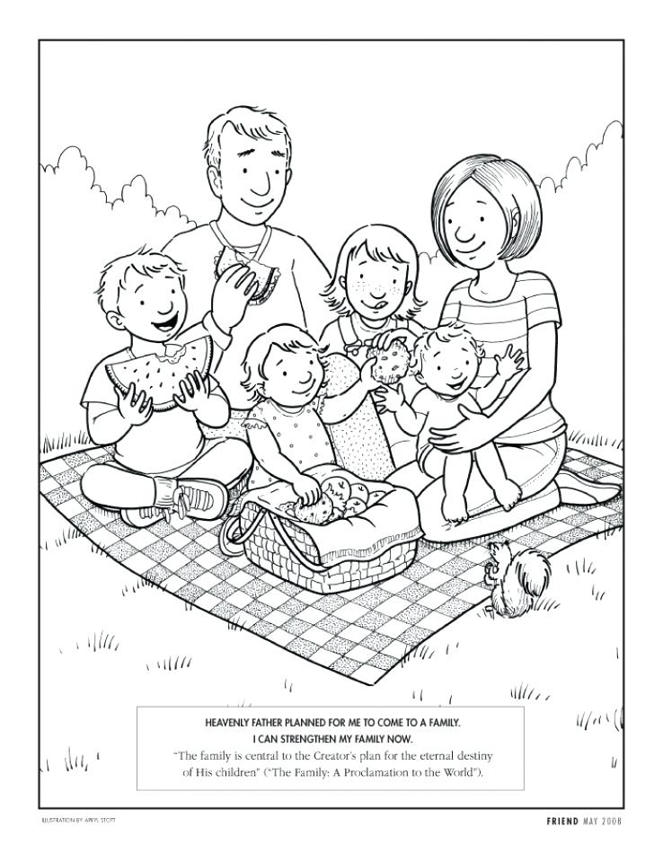 738x960 Family Coloring Pages For Kids Printable