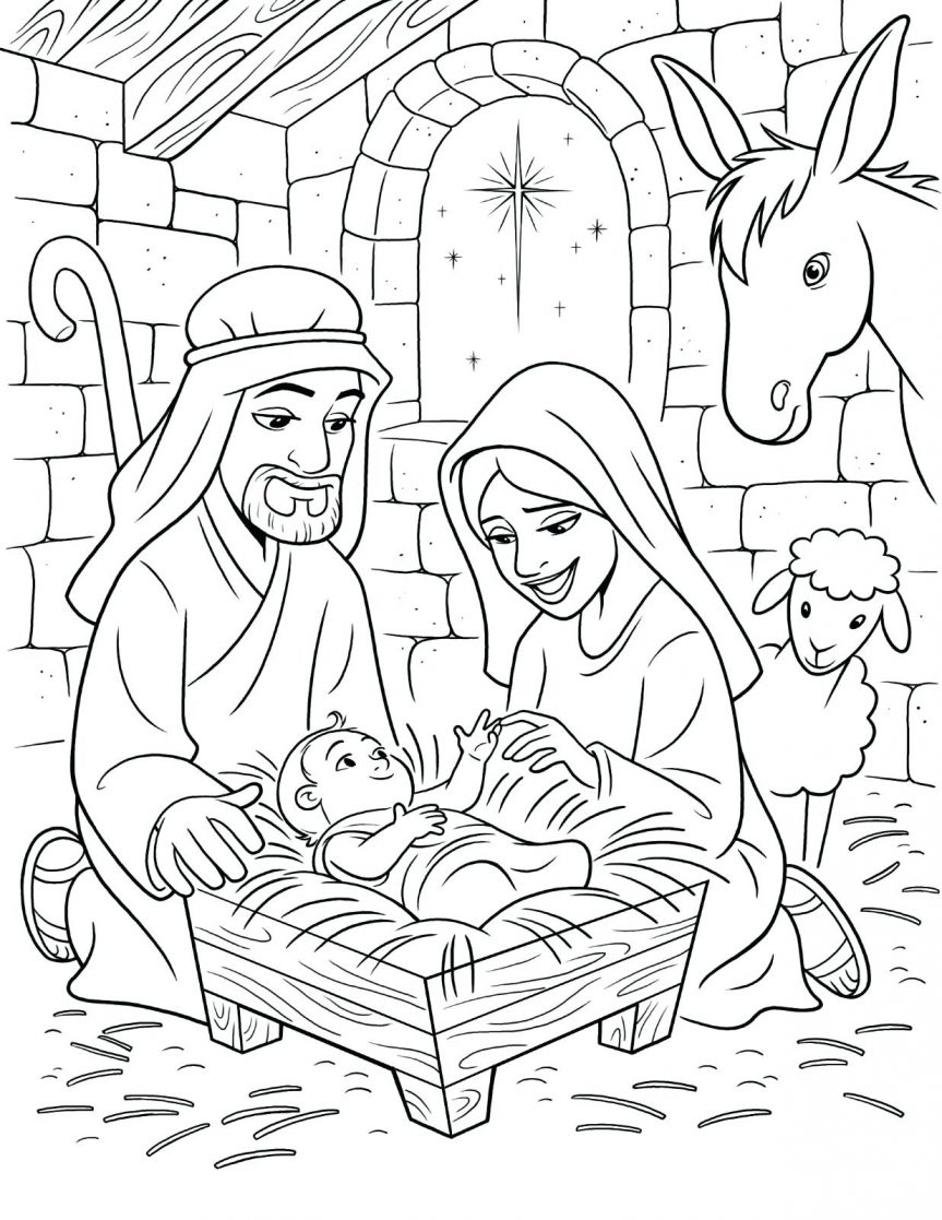863x1117 The Holy Family Coloring Pages To Print Coloring For Kids