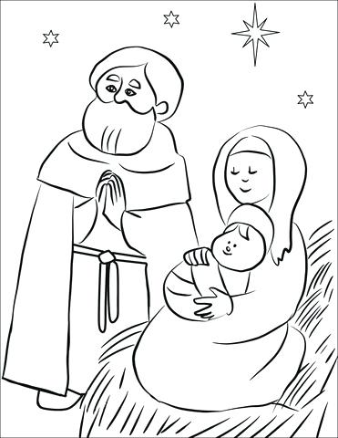 371x480 Holy Family Coloring Pages Click To See Printable Version Of Holy