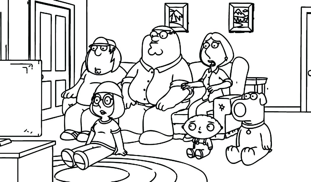 1050x614 Coloring Pages Of Families Family Guy Coloring Pages Printable