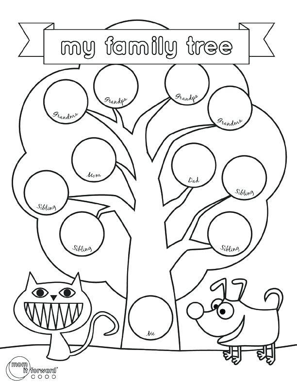 612x792 Family Tree Coloring Page Family Tree Coloring Family Trees