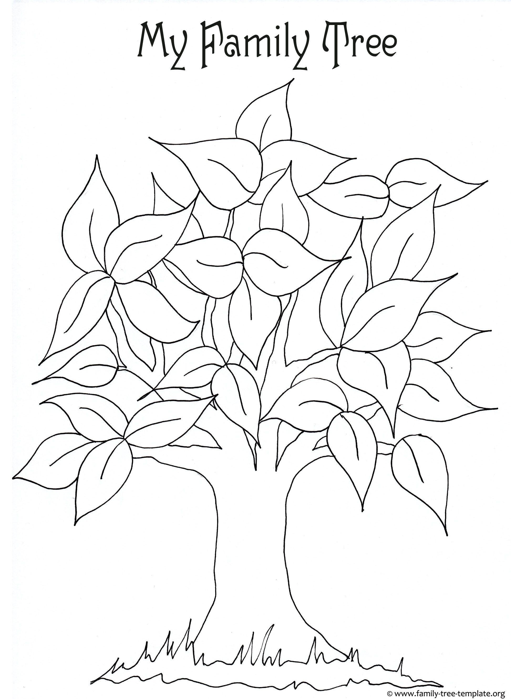 1945x2657 Limited Family Tree Coloring Page For Kids The Big Printables