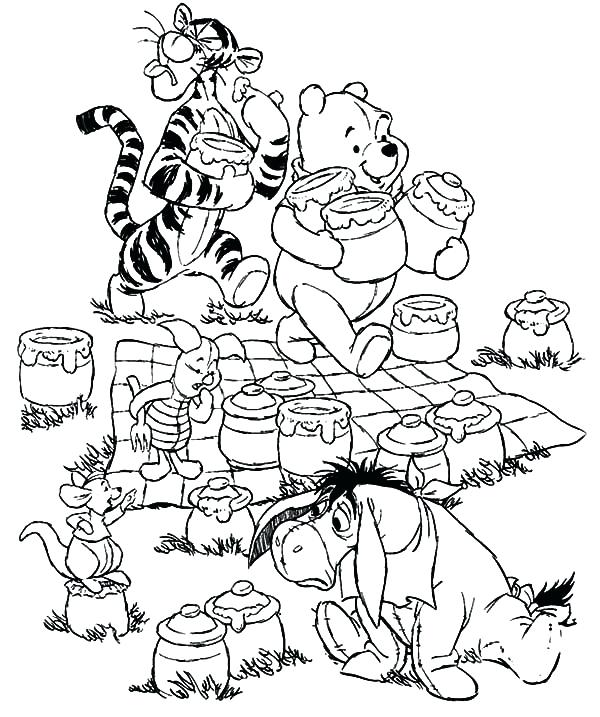 600x717 Pack A Picnic Coloring Page Bring Your Teddy Bears At Family