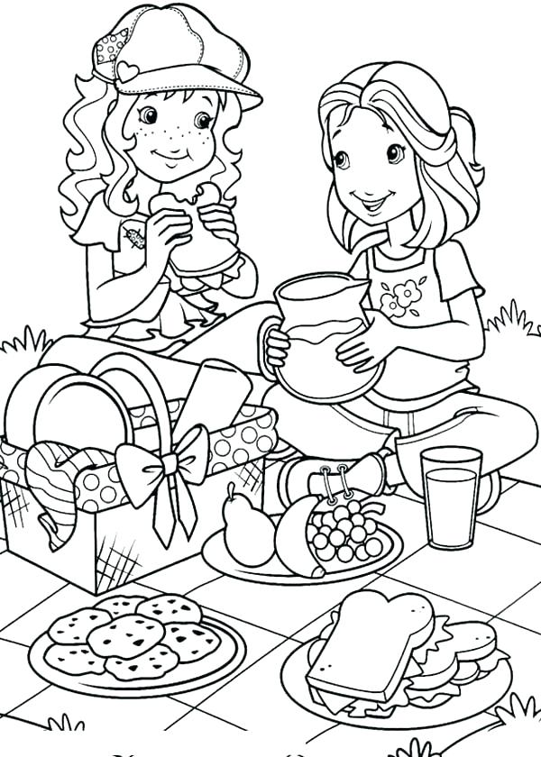 600x840 Picnic Coloring Pages I Like To Go On A Picnic Coloring Page