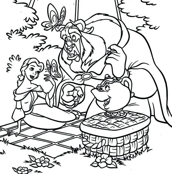 600x607 Picnic Coloring Pages Picnic Basket Food Coloring Pages