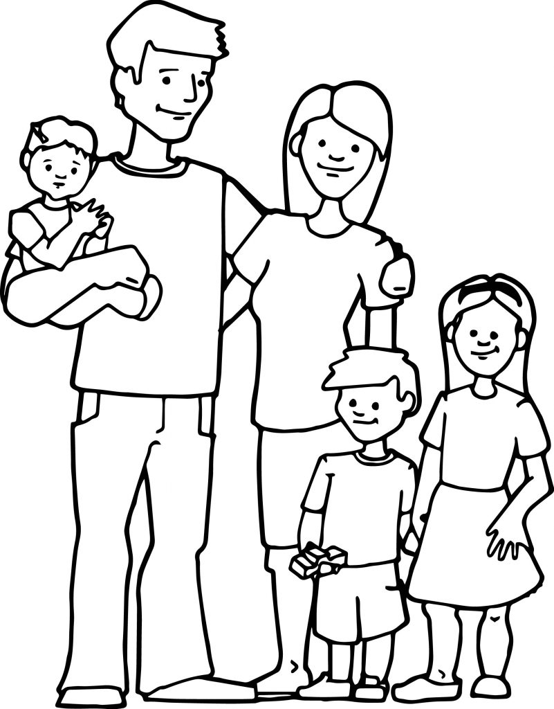 801x1024 Family Coloring Pages