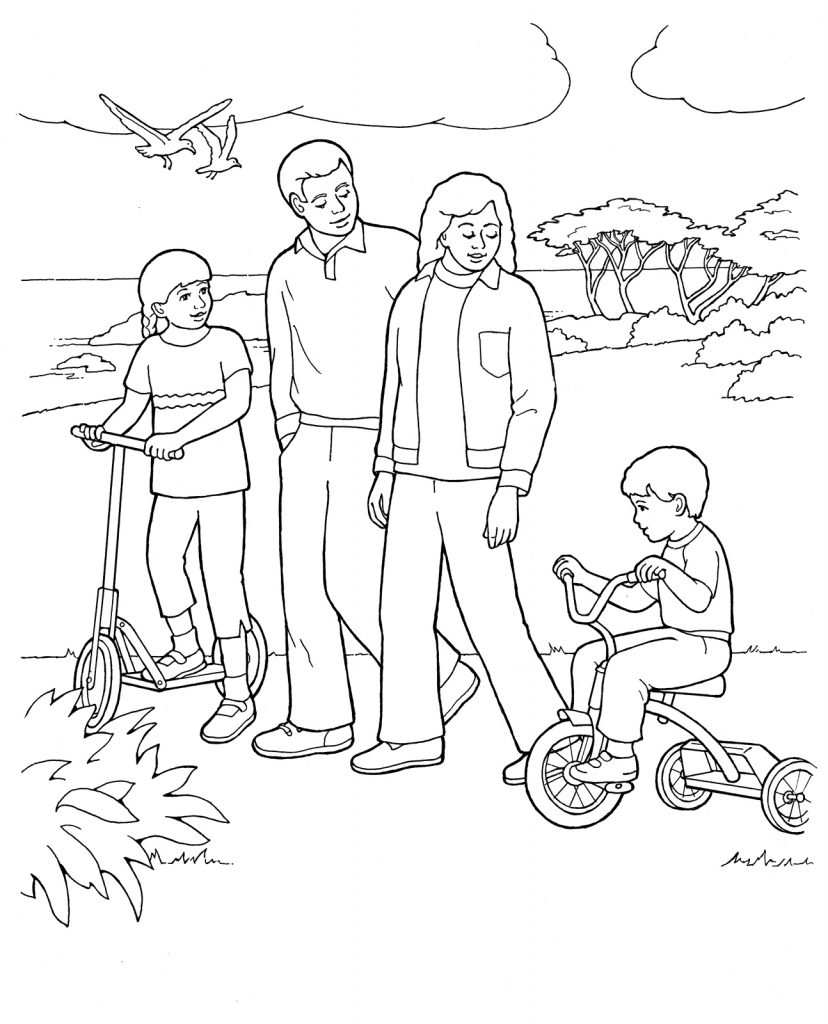 828x1024 Lds Family Coloring Pages